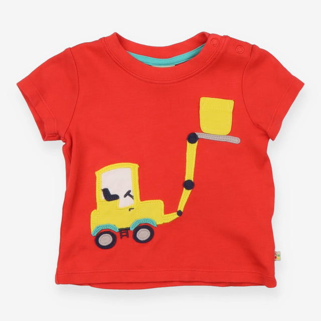 T-shirt Red Fork Lift Applique