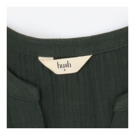Khaki green muslin shirt midi dress