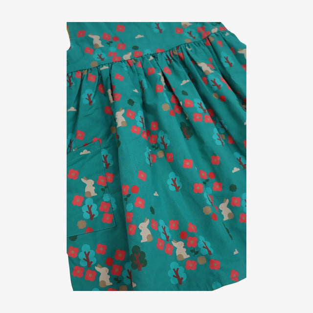 Dress Yellow Reversible with Forest Bunnies