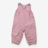 Dungarees pale pink cord mouse face