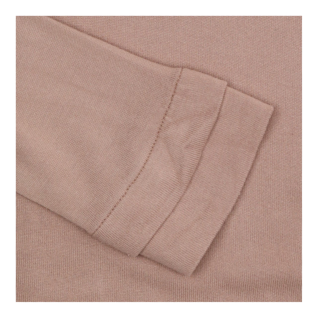 Draped Top Taupe Camel Cowl Neck Long Sleeve