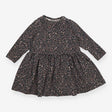 Long sleeve skater dress grey floral
