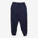 Blue joggers grey and orange side panel