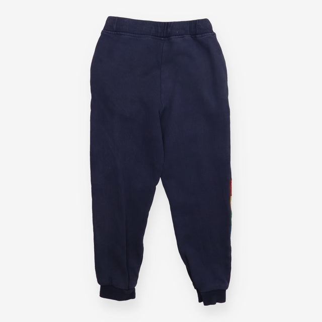Blue joggers grey and orange side panel