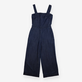 Jumpsuit Indigo Denim Wide Leg Square Neck