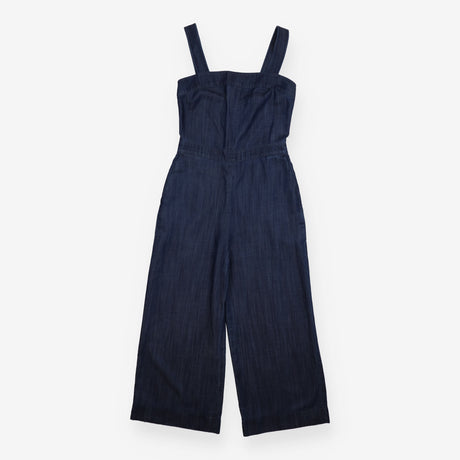 Jumpsuit Indigo Denim Wide Leg Square Neck