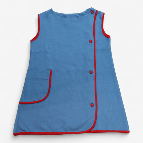 Horizon Blue Classic Pinafore Towelling Dress