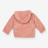 Jacket pink rib velour spot lining