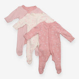Sleepsuit Pink and White Bunnies 3 Pack