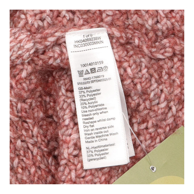 Cardigan Pink Knit Scallop Trim Button Front
