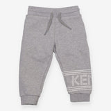Joggers grey white Kenzo on leg