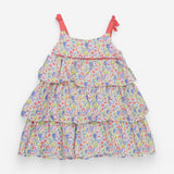 Summer Dress Floral Tiered with Bloomers