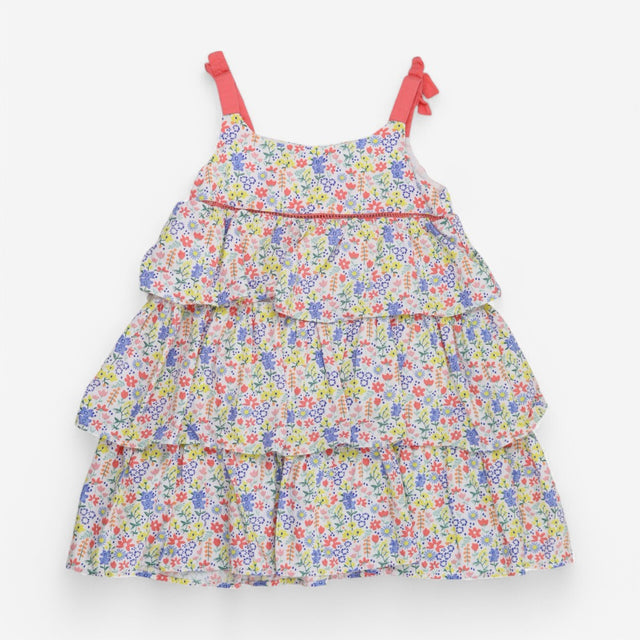 Summer Dress Floral Tiered with Bloomers