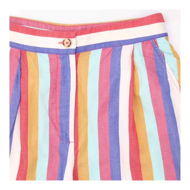 Trousers Multicoloured Stripe Cropped Wide Leg