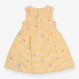 Dress Sleeveless Yellow Gingham Ducks and Flowers