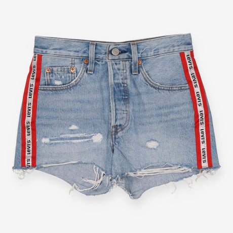 501 Logo Tape Side Stripe Denim Shorts