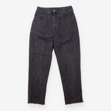 Carter Washed Black Wide-Leg Jeans