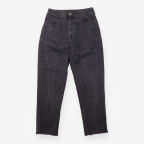 Carter Washed Black Wide-Leg Jeans