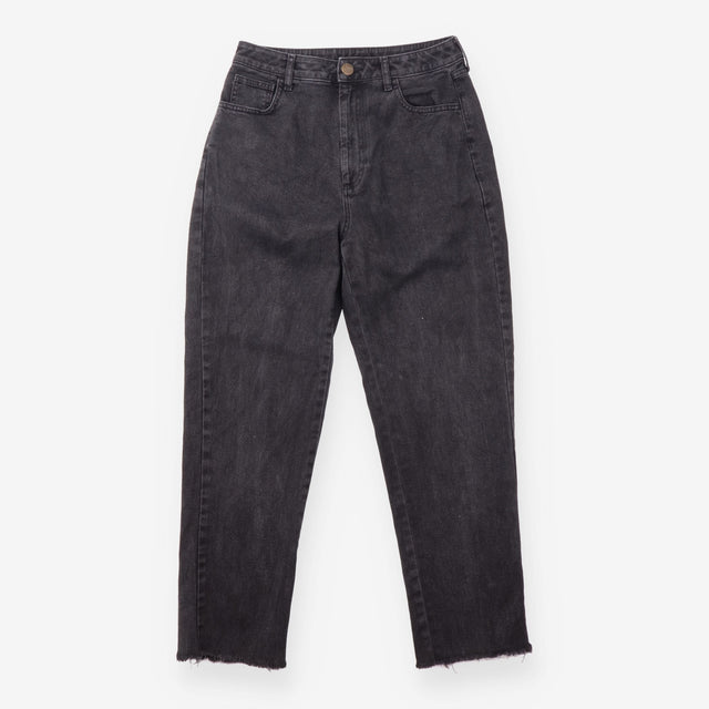 Carter Washed Black Wide-Leg Jeans
