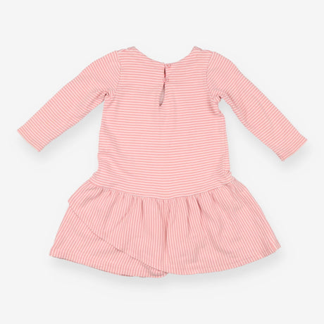Dress Long Sleeve Pink Striped Sequin Stars