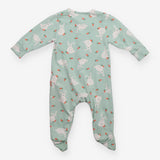Sleepsuit Green Rabbits with Carrots