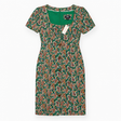 Green Paisley Viscose Midi Dress