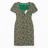 Green Paisley Viscose Midi Dress