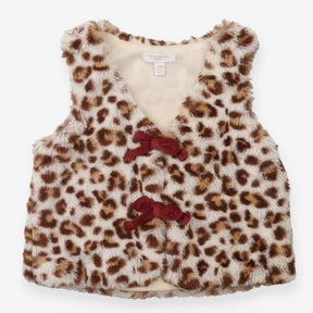Gilet leopard print fur Tahari