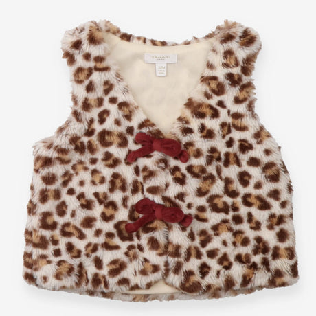 Gilet leopard print fur Tahari