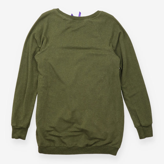  Khaki Green Asymmetric Nursing Maternity