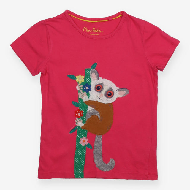 T-Shirt Pink Bushbaby Applique