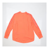 Coral Lace Sleeve Long Sleeve Blouse