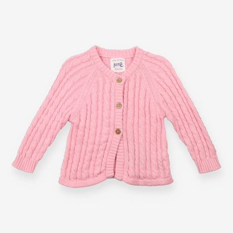 Cardigan Cable Knit Pink