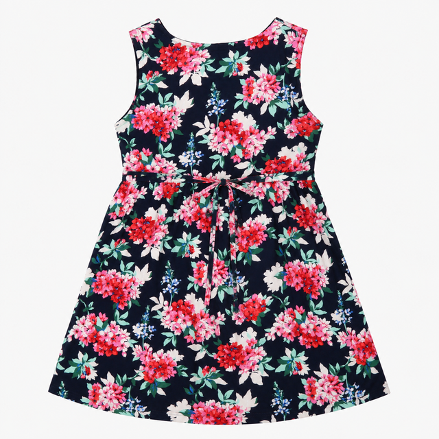 Floral V-Neck Maternity Midi Dress
