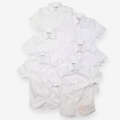 School Shirts White 6-Pack