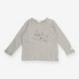 Tee LS green textured wigwam wolf