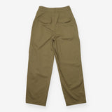 Trousers Khaki Cotton Pleated