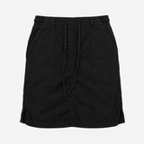 Skirt Black Linen Blend A-Line Drawstring Waist Pa