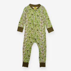 Sleepsuit green bees plants