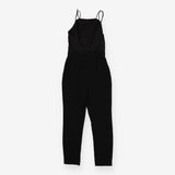 Reiss Rosalie Black Strappy Cross Back Wide Leg Ta