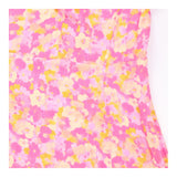 Pink Floral Flutter Sleeve Maxi Dress