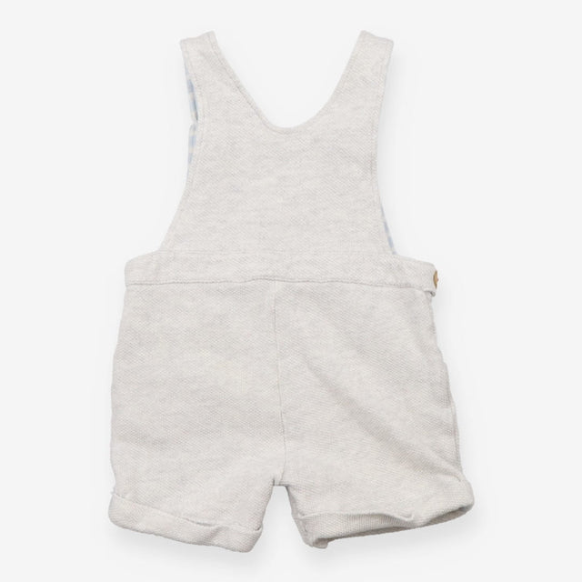 Grey Waffle Shortie Dungarees