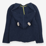 Navy Knit Cardigan with Ears