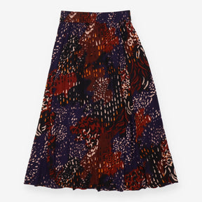 Midi Skirt Abstract Animal Print