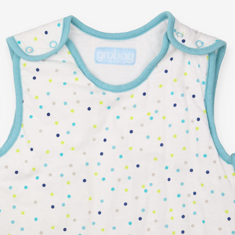 Sleeping bag blue green grey coloured spots 2.5 to