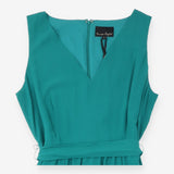 Phase Eight Dress Teal Green V Neck Tiered Midi