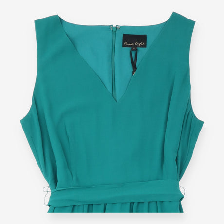 Phase Eight Dress Teal Green V Neck Tiered Midi