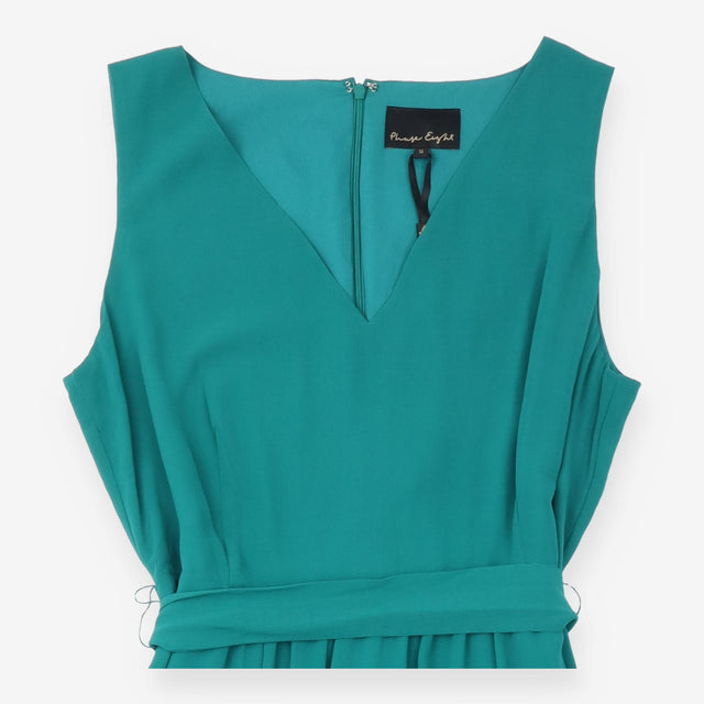 Phase Eight Dress Teal Green V Neck Tiered Midi