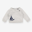 Sweatshirt Grey - Blue Sail Boat