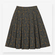 Moving Image Cotton Blend Midi Skirt Olive Green